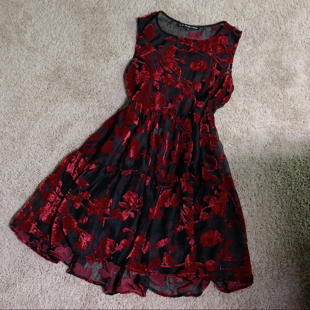 SOLD: For Love & Lemons Red & Black Dress - Picture 2 of 5